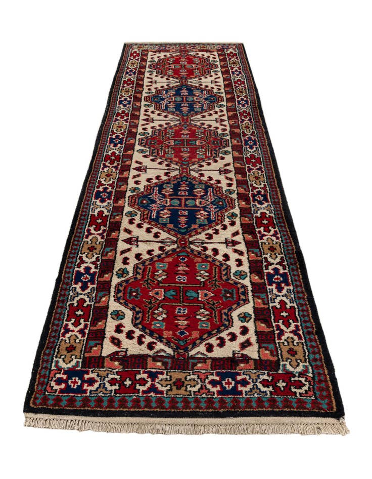 Detail image of 2' 9 x 9' 9 Hand Knotted Heriz Wool Runner Rug