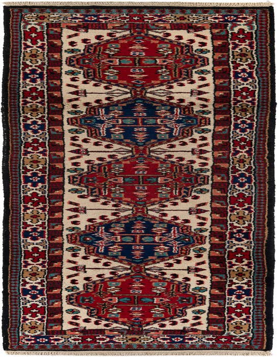 Detail image of 2' 9 x 9' 9 Hand Knotted Heriz Wool Runner Rug