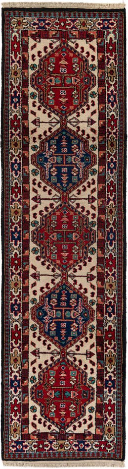 Detail image of 2' 9 x 9' 9 Hand Knotted Heriz Wool Runner Rug