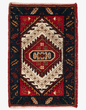 2' x 3' 11 Hand Knotted Heriz Wool Runner Rug