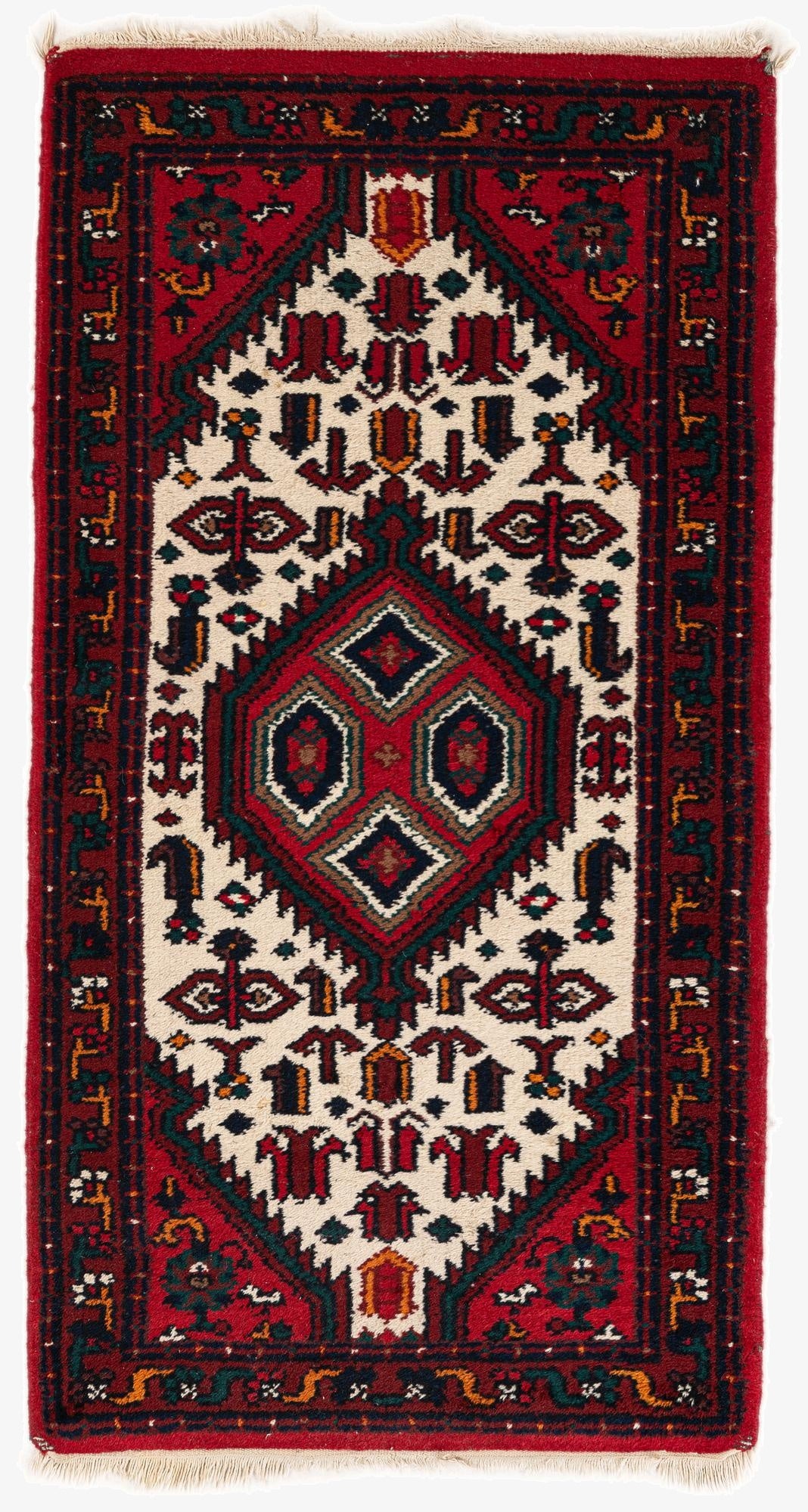 2' 3 x 4' 4  Hand Knotted Heriz Wool Runner Rug