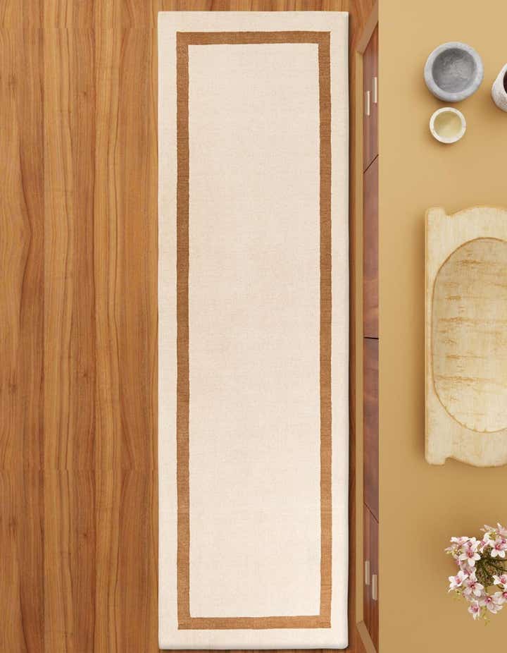 3' 3 x 10' Jill Zarin Border Wool Runner Rug