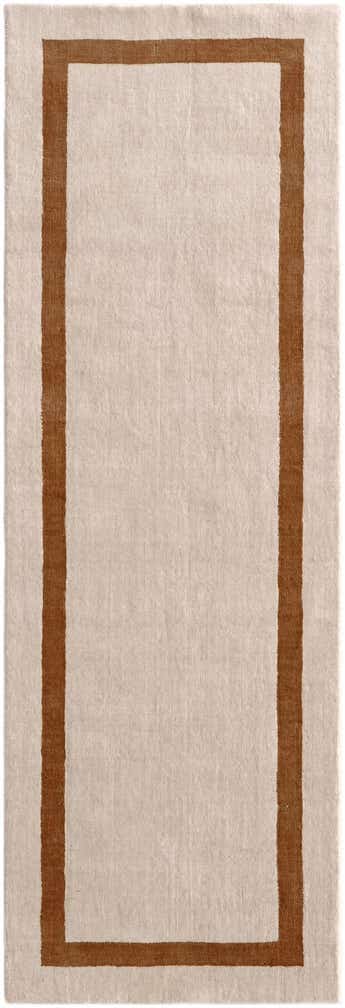 2' 7 x 8' Jill Zarin Border Wool Runner Rug
