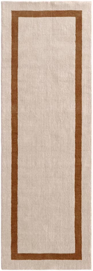 Detail image of 2' 7 x 8' Jill Zarin Border Wool Runner Rug