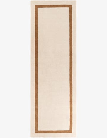 Ivory Jill Zarin Border Wool Runner Rug