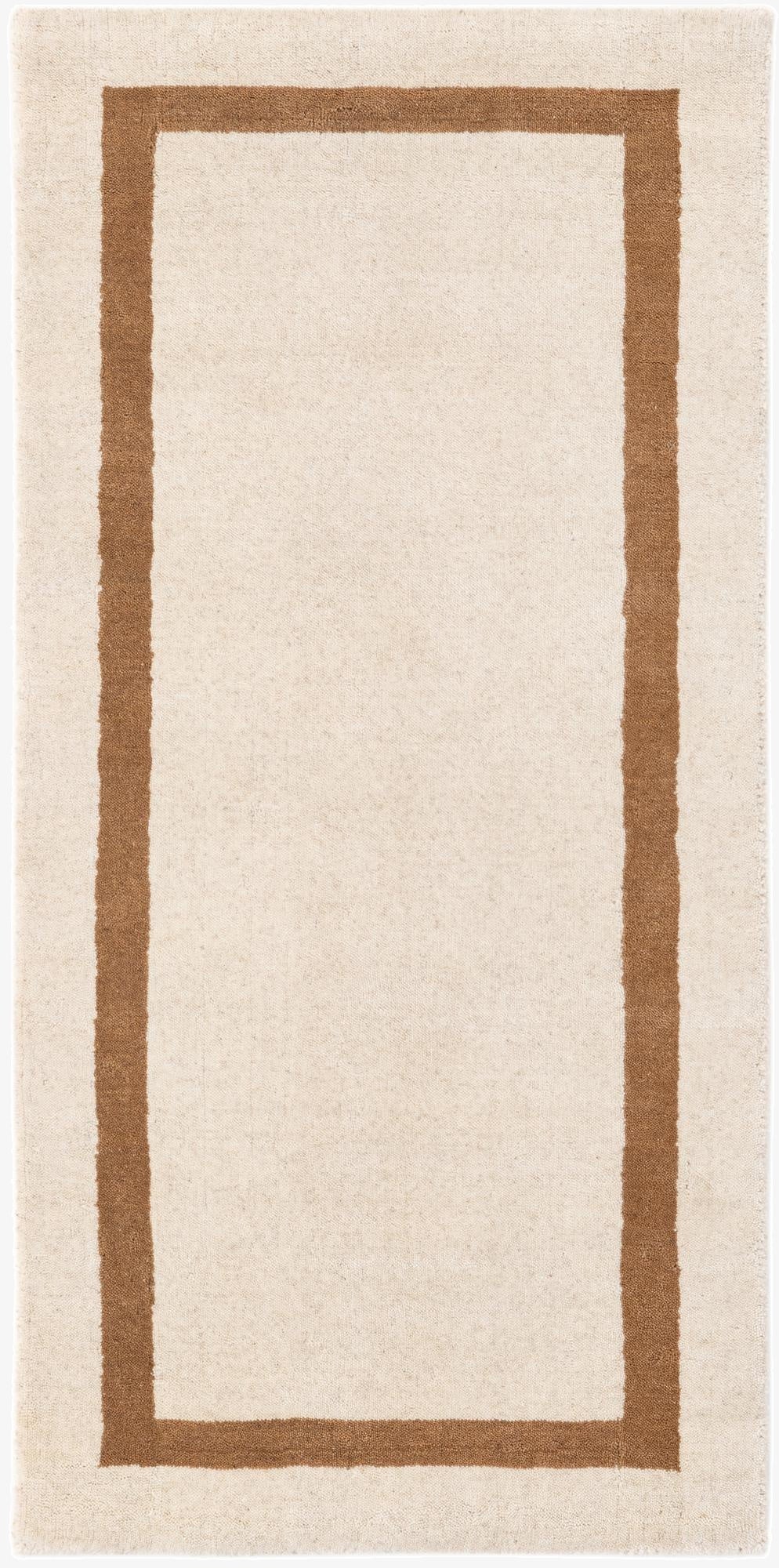 2' x 4' 1 Jill Zarin Border Wool Runner Rug