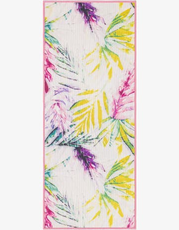 Ivory Easy-Clean Jill Zarin Caribbean Indoor / Outdoor Runner Rug