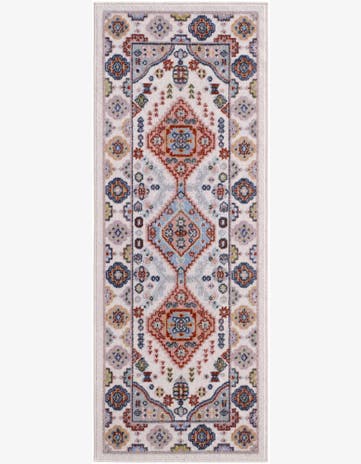 Ivory Kamala Washable Runner Rug