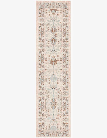 Ivory Kamala Washable Runner Rug