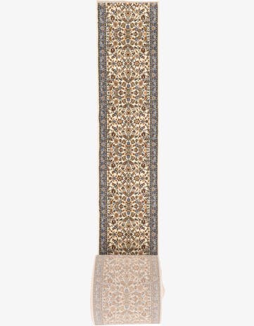 Ivory Kashan Design Runner Rug