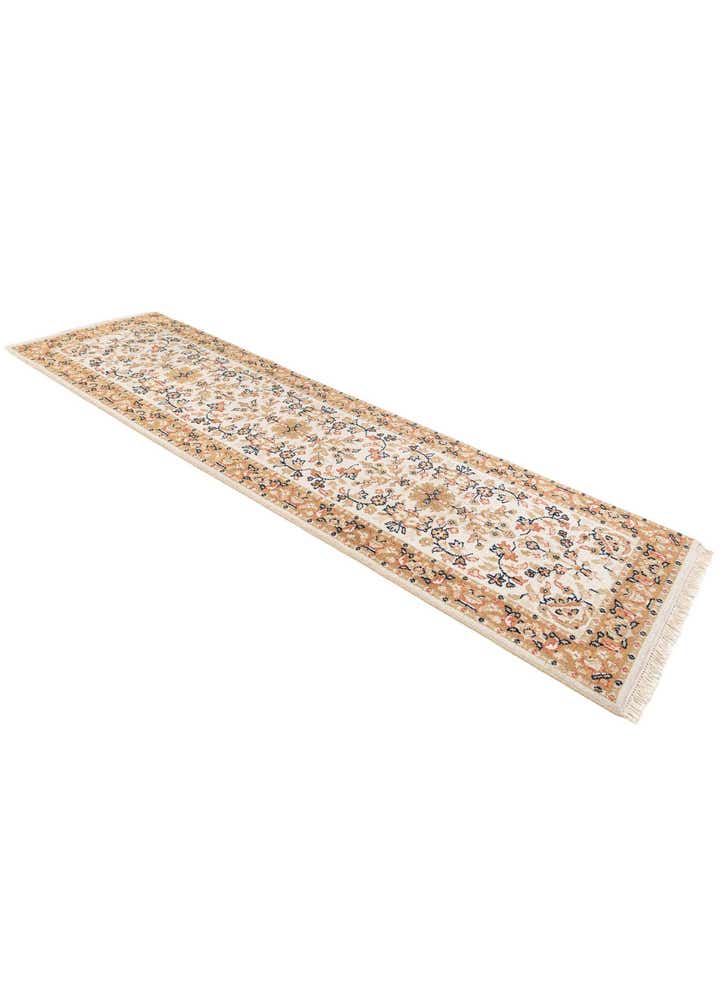 2' 9 x 9' 7 Hand Knotted Kashan Wool Runner Rug