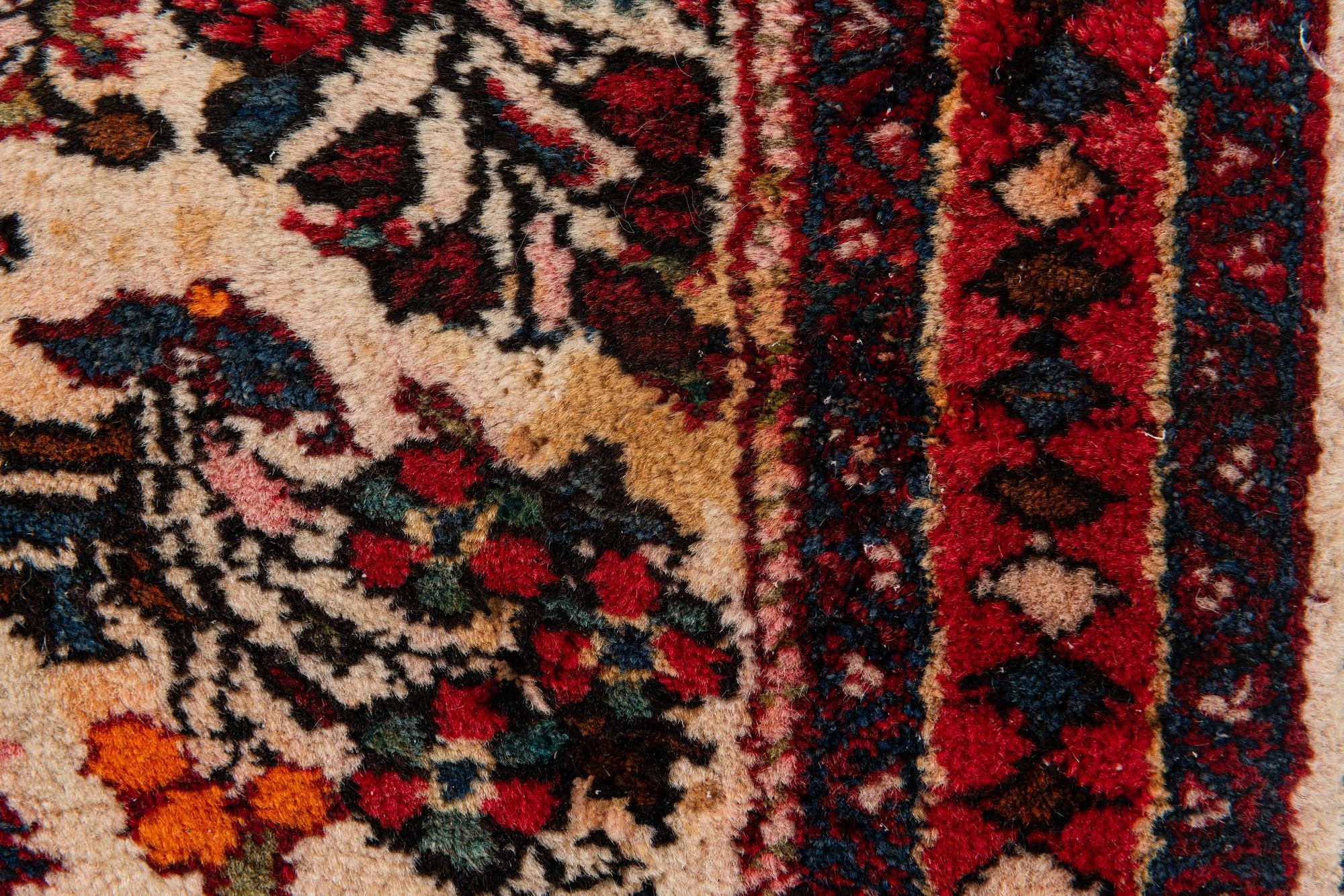 2' 1 x 4' Hand Knotted Kashan Wool Runner Rug