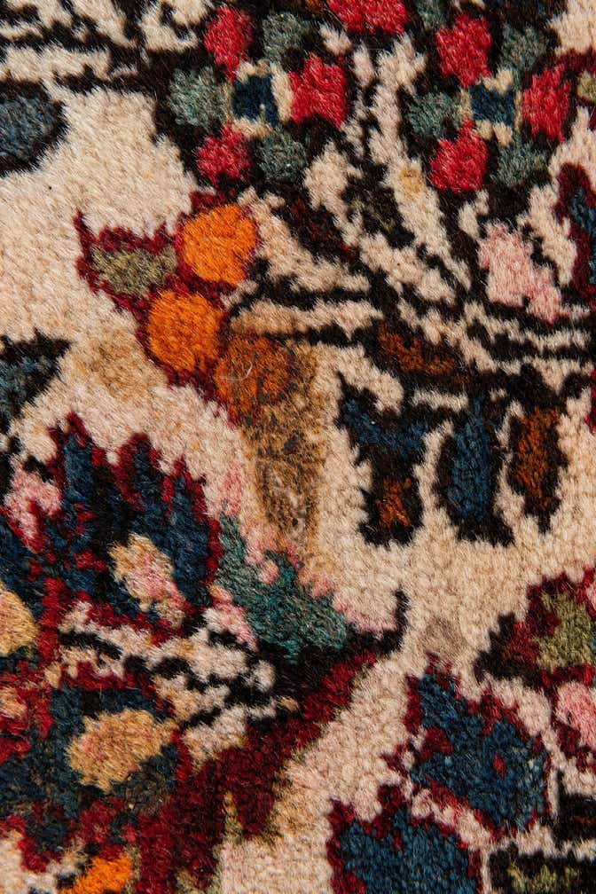 2' 1 x 4' Hand Knotted Kashan Wool Runner Rug