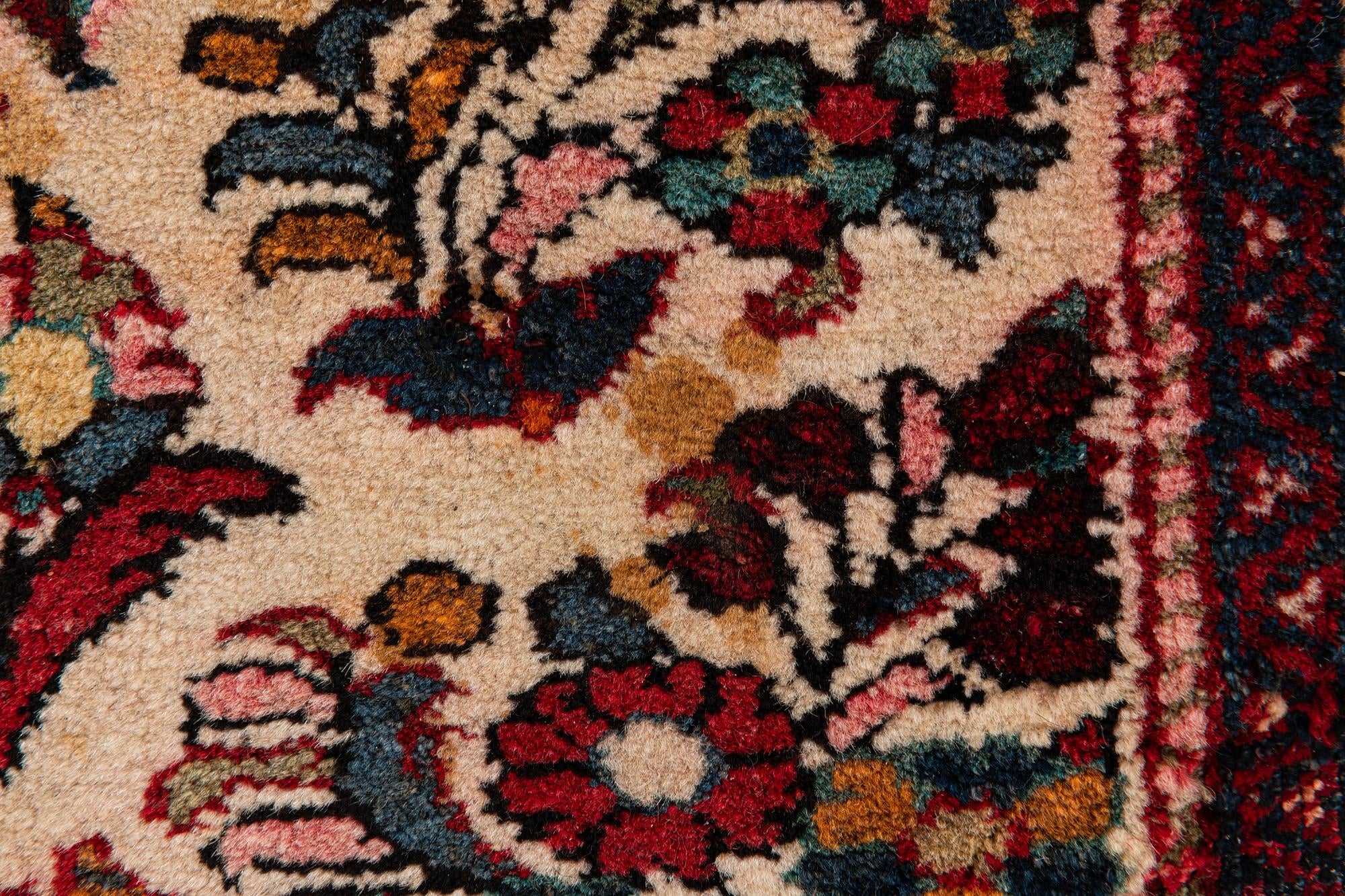 2' 1 x 4' Hand Knotted Kashan Wool Runner Rug