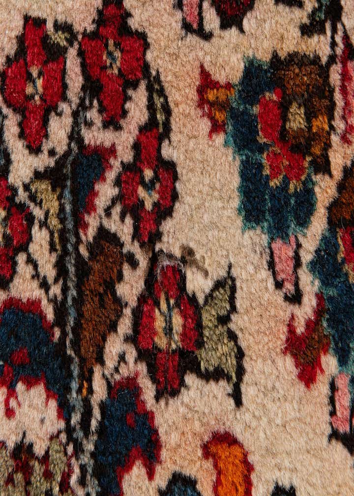 2' 1 x 4' Hand Knotted Kashan Wool Runner Rug