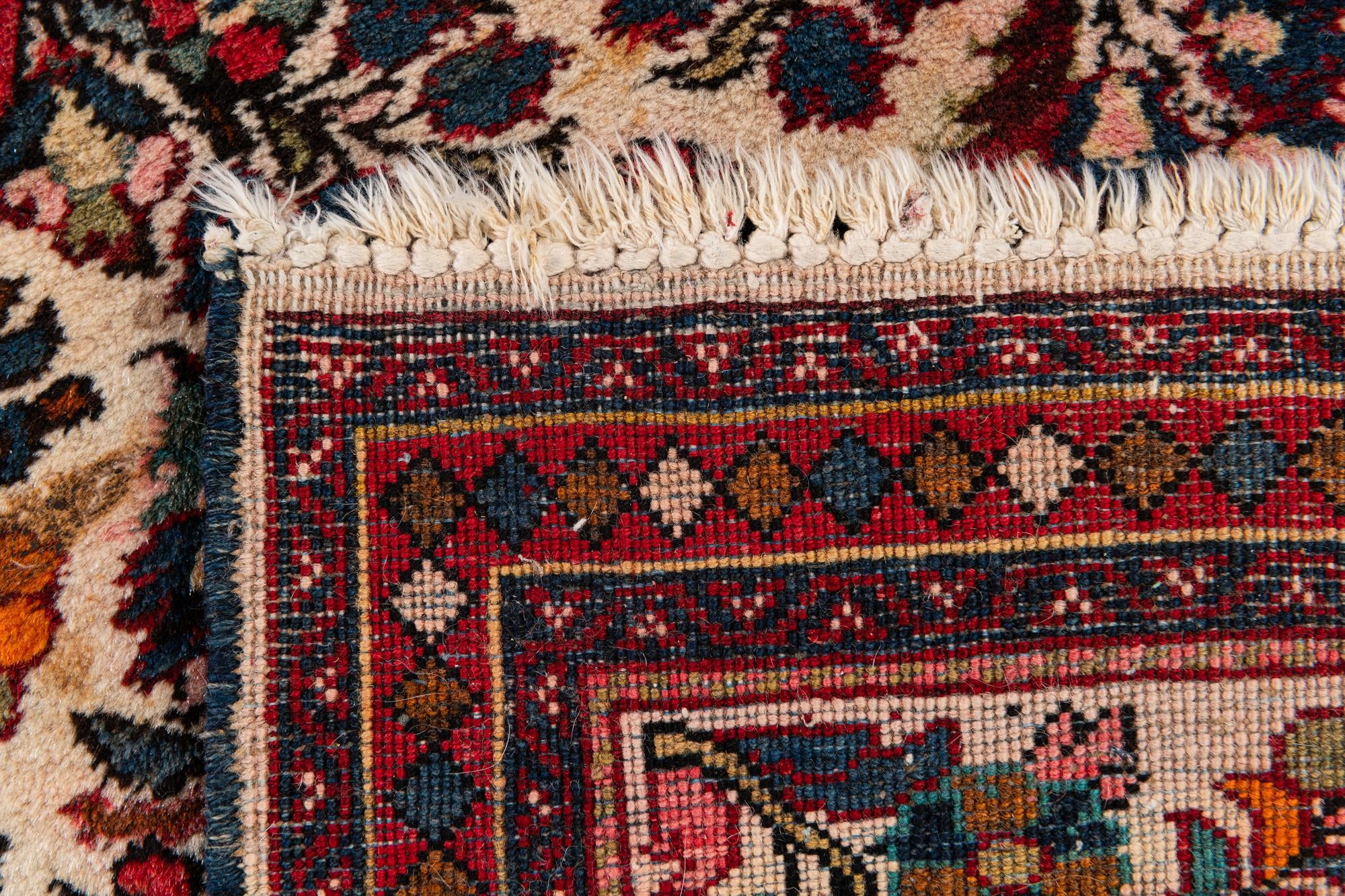 2' 1 x 4' Hand Knotted Kashan Wool Runner Rug