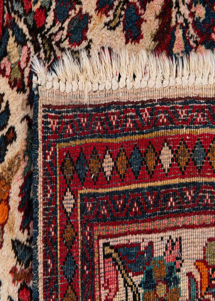 2' 1 x 4' Hand Knotted Kashan Wool Runner Rug