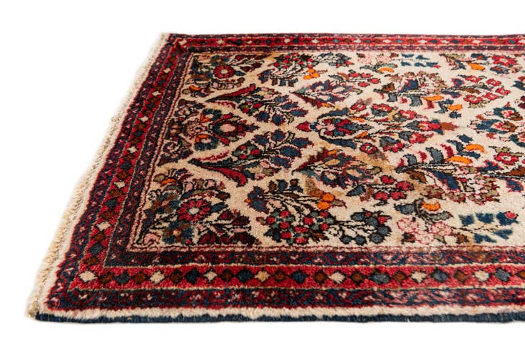 Detail image of 2' 1 x 4' Hand Knotted Kashan Wool Runner Rug