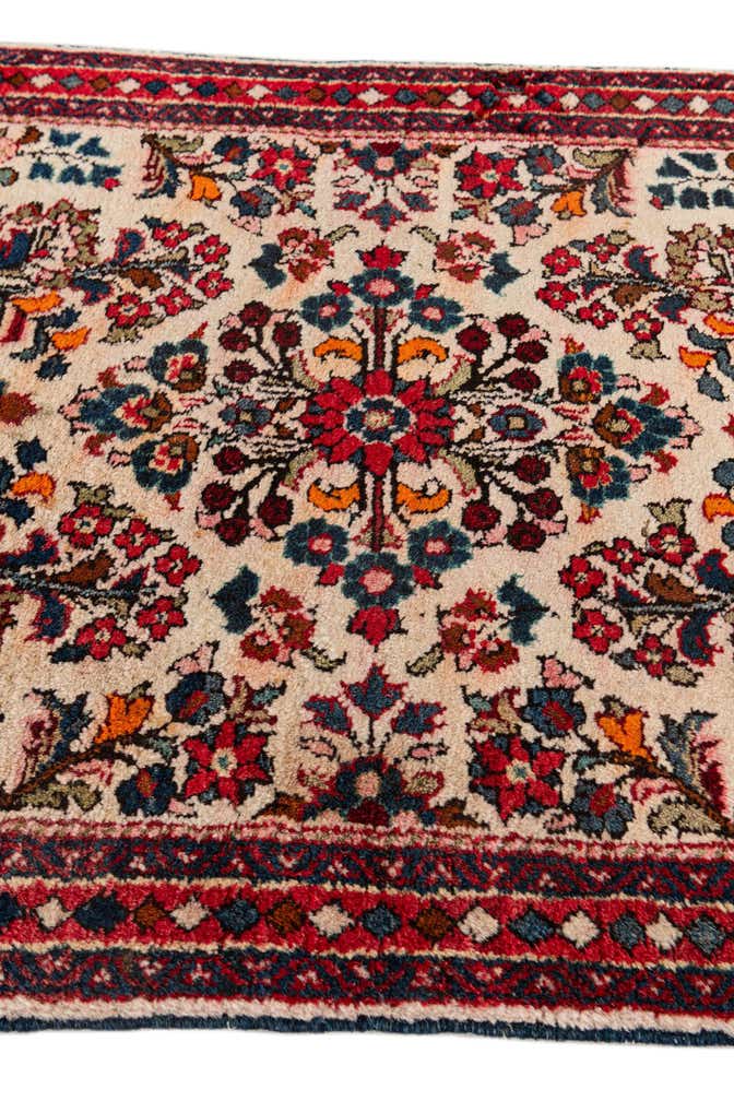 2' 1 x 4' Hand Knotted Kashan Wool Runner Rug
