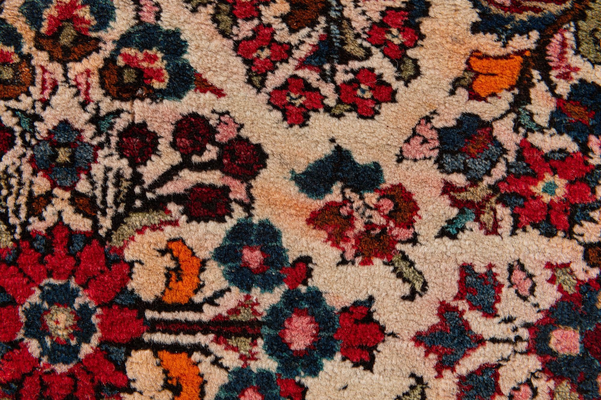 2' 1 x 4' Hand Knotted Kashan Wool Runner Rug