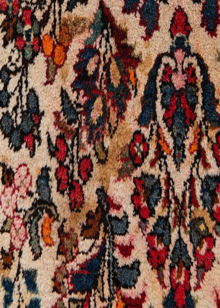 2' 1 x 4' Hand Knotted Kashan Wool Runner Rug