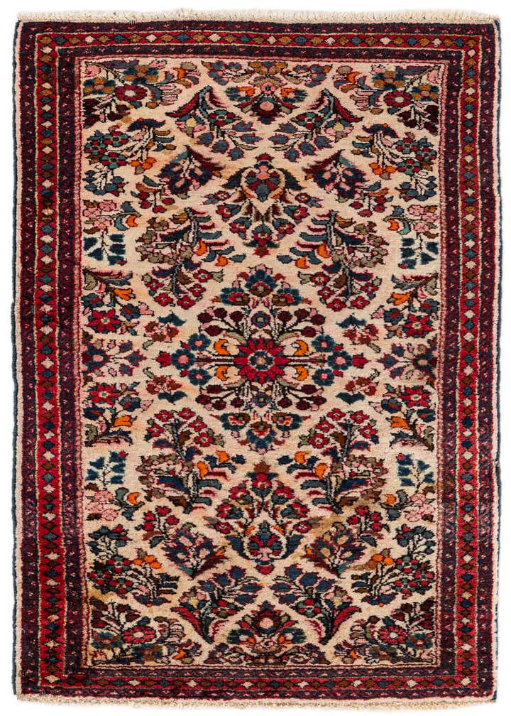 2' 1 x 4' Hand Knotted Kashan Wool Runner Rug