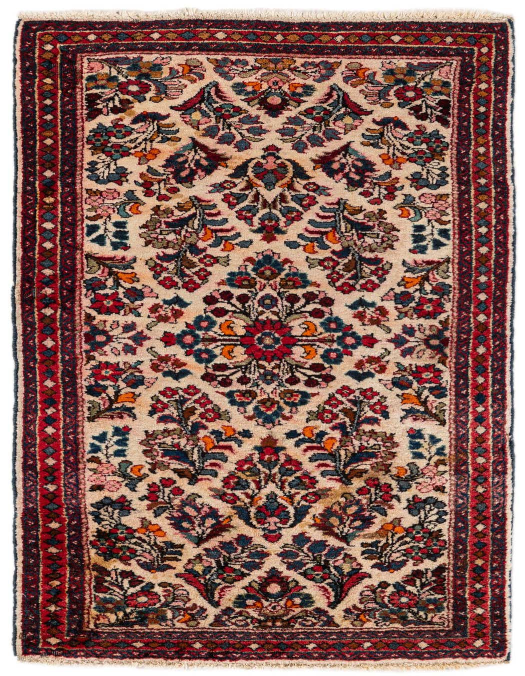 2' 1 x 4' Hand Knotted Kashan Wool Runner Rug