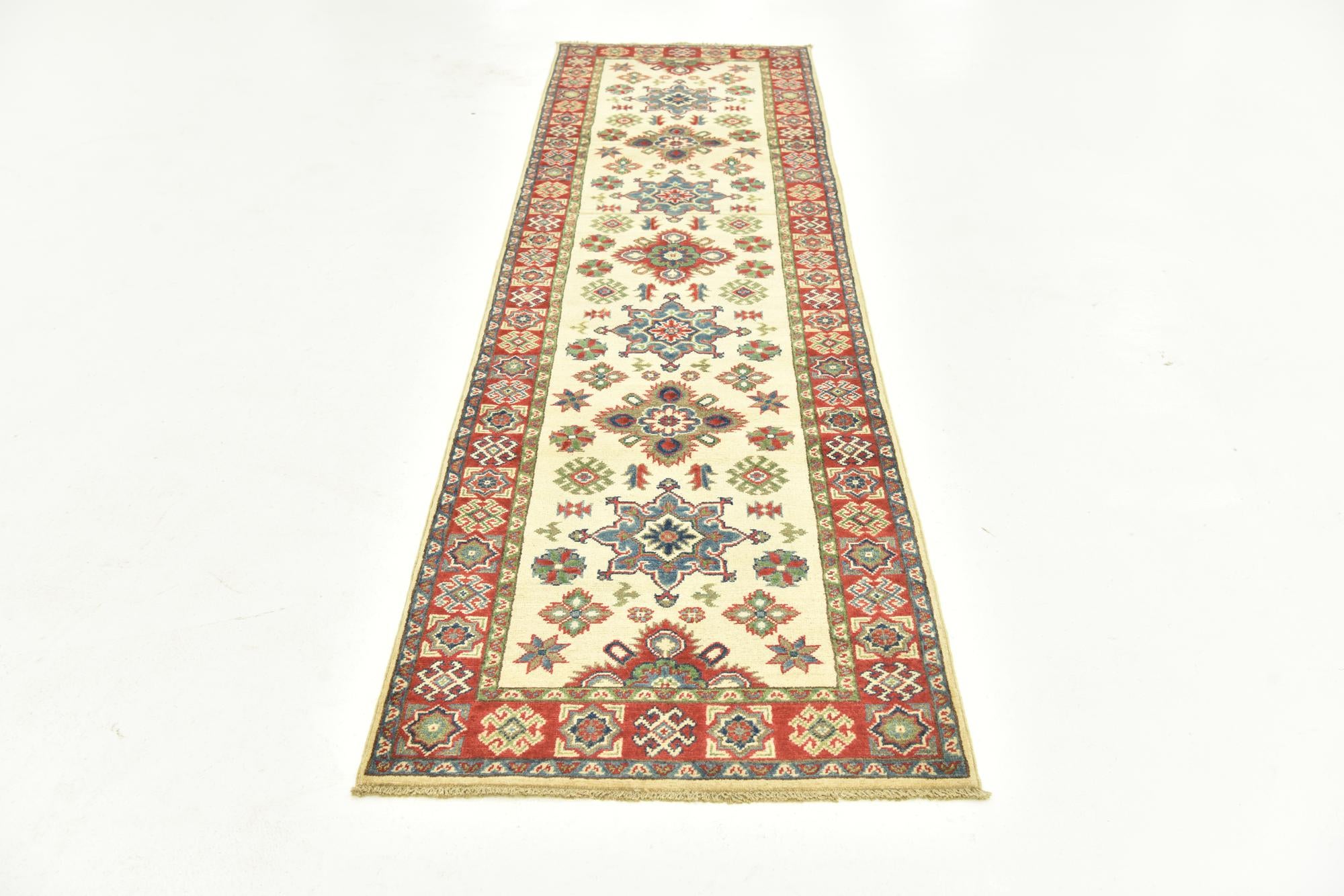 2' 8 x 9' 9 Hand Knotted Kazak Runner Rug