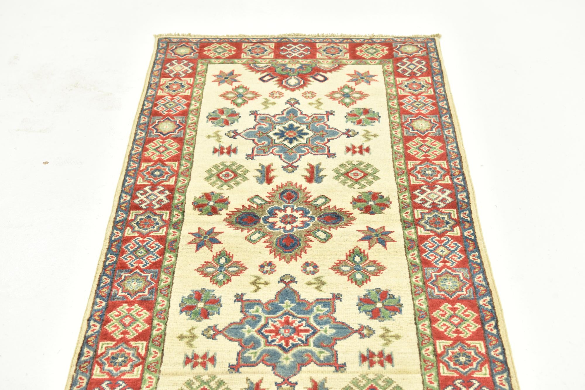 2' 8 x 9' 9 Hand Knotted Kazak Runner Rug