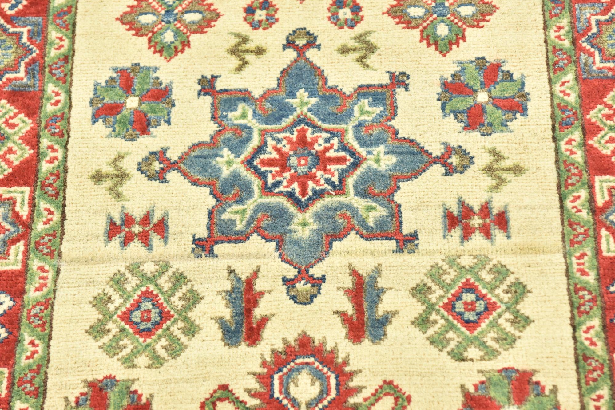2' 8 x 9' 9 Hand Knotted Kazak Runner Rug