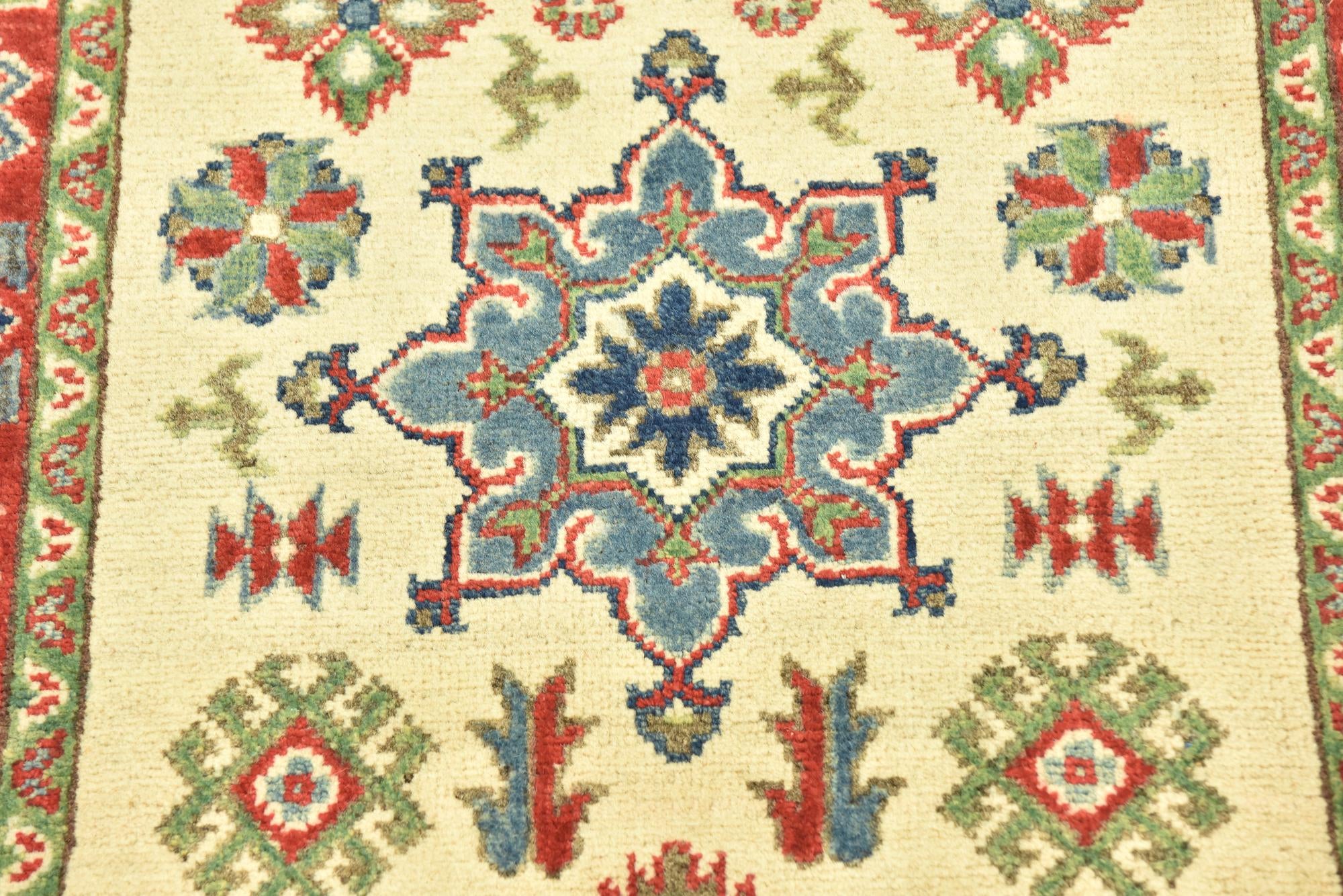 2' 8 x 9' 9 Hand Knotted Kazak Runner Rug