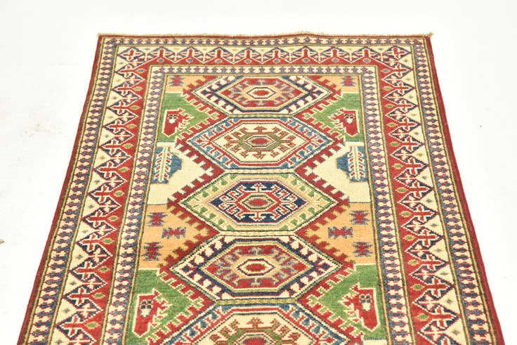 Detail image of 2' 9 x 10' Hand Knotted Kazak Runner Rug
