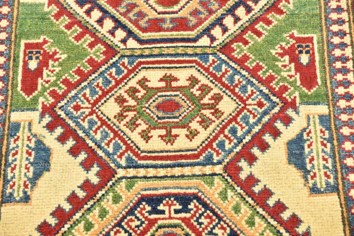 2' 9 x 10' Hand Knotted Kazak Runner Rug