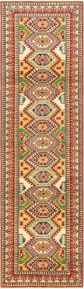 Detail image of 2' 9 x 10' Hand Knotted Kazak Runner Rug