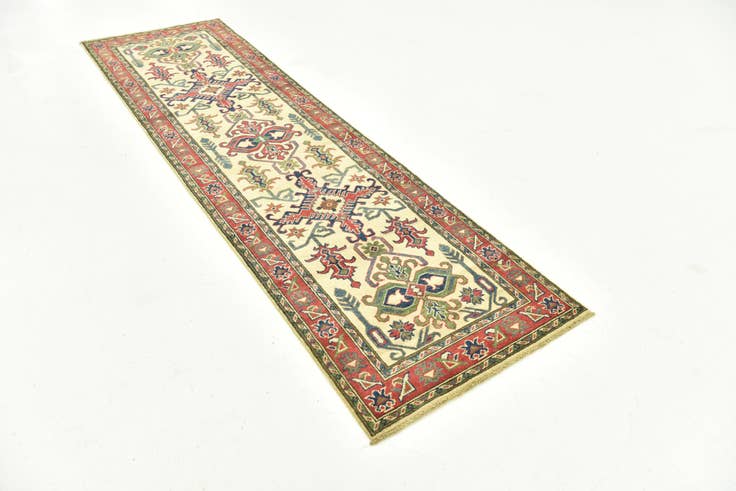 Detail image of 80cm x 295cm Hand Knotted Kazak Runner Rug
