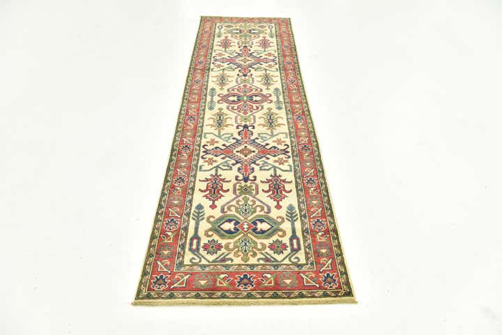 80cm x 295cm Hand Knotted Kazak Runner Rug