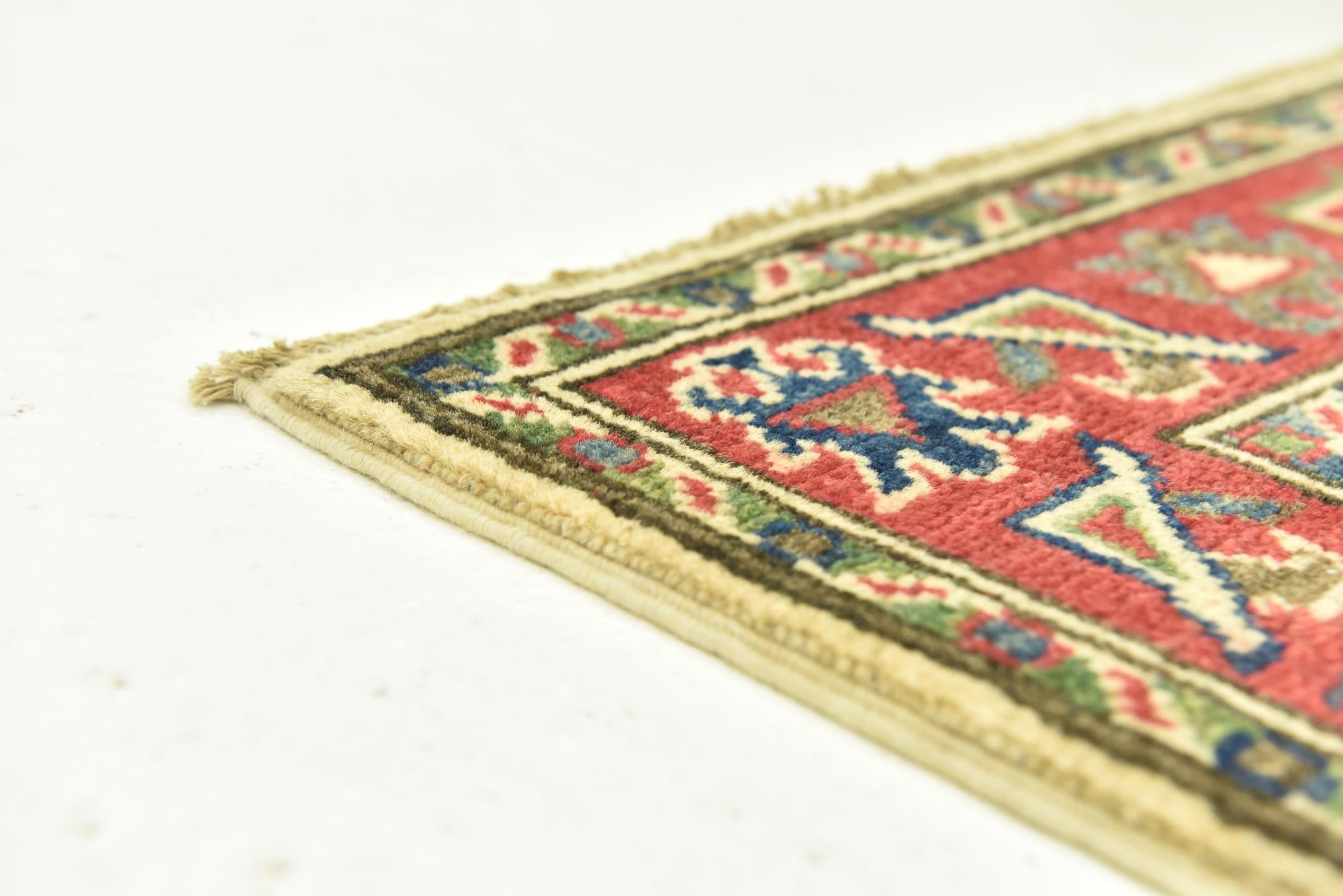 80cm x 295cm Hand Knotted Kazak Runner Rug
