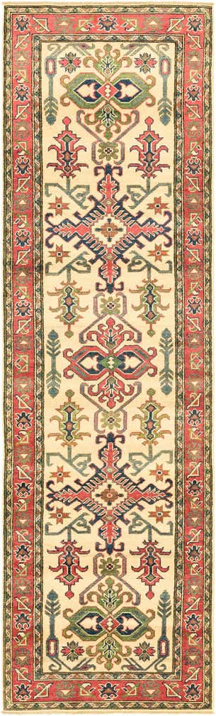 80cm x 295cm Hand Knotted Kazak Runner Rug