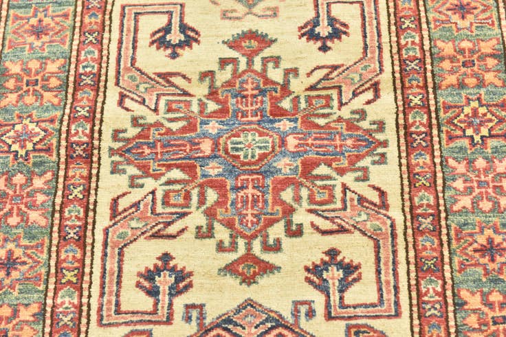 Detail image of 2' 8 x 9' 10 Hand Knotted Kazak Oriental Runner Rug