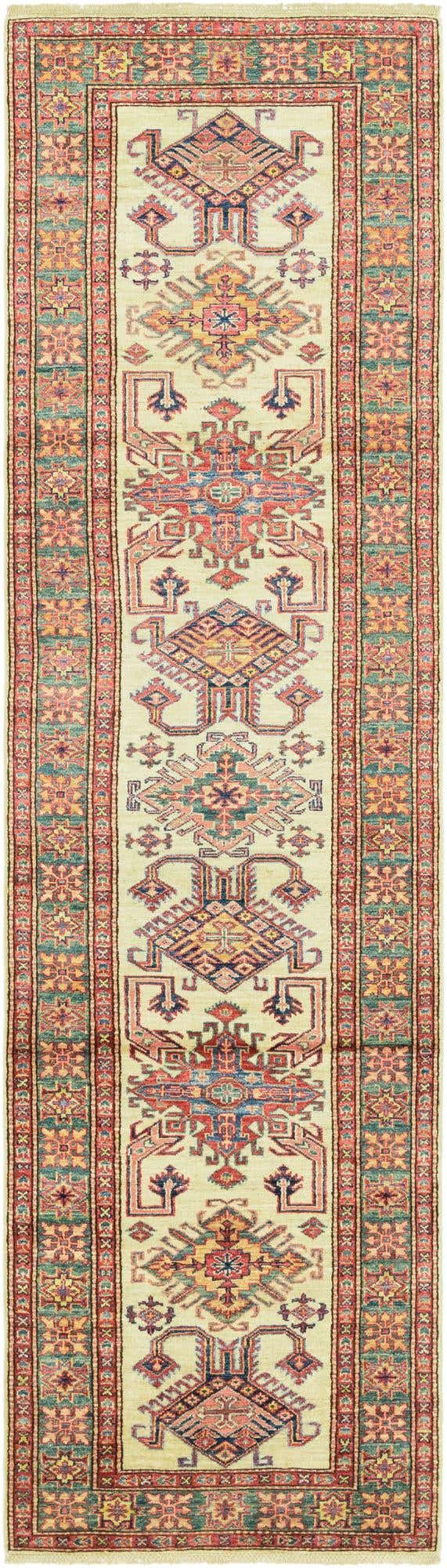 2' 8 x 9' 10 Hand Knotted Kazak Oriental Runner Rug