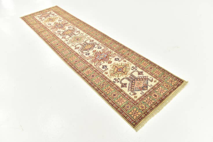 Detail image of 2' 7 x 9' 9 Hand Knotted Kazak Oriental Runner Rug