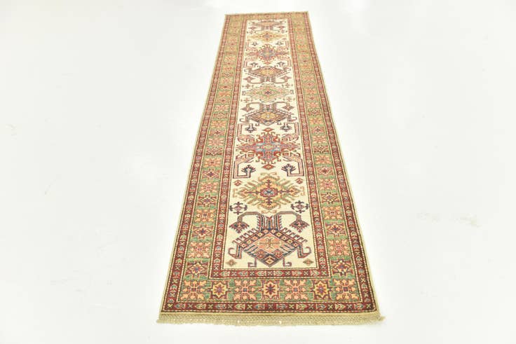 Detail image of 2' 7 x 9' 9 Hand Knotted Kazak Oriental Runner Rug