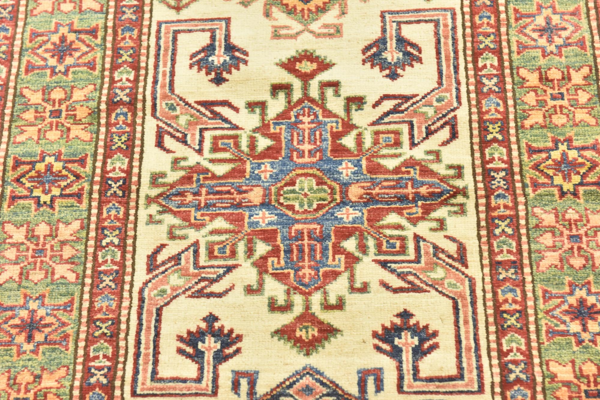 2' 7 x 9' 9 Hand Knotted Kazak Oriental Runner Rug