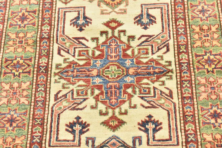 Detail image of 2' 7 x 9' 9 Hand Knotted Kazak Oriental Runner Rug