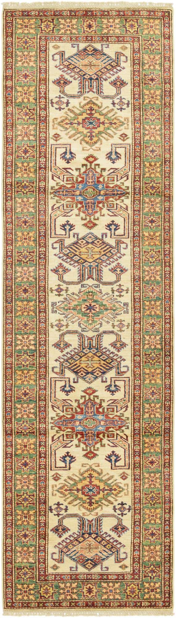 2' 7 x 9' 9 Hand Knotted Kazak Oriental Runner Rug