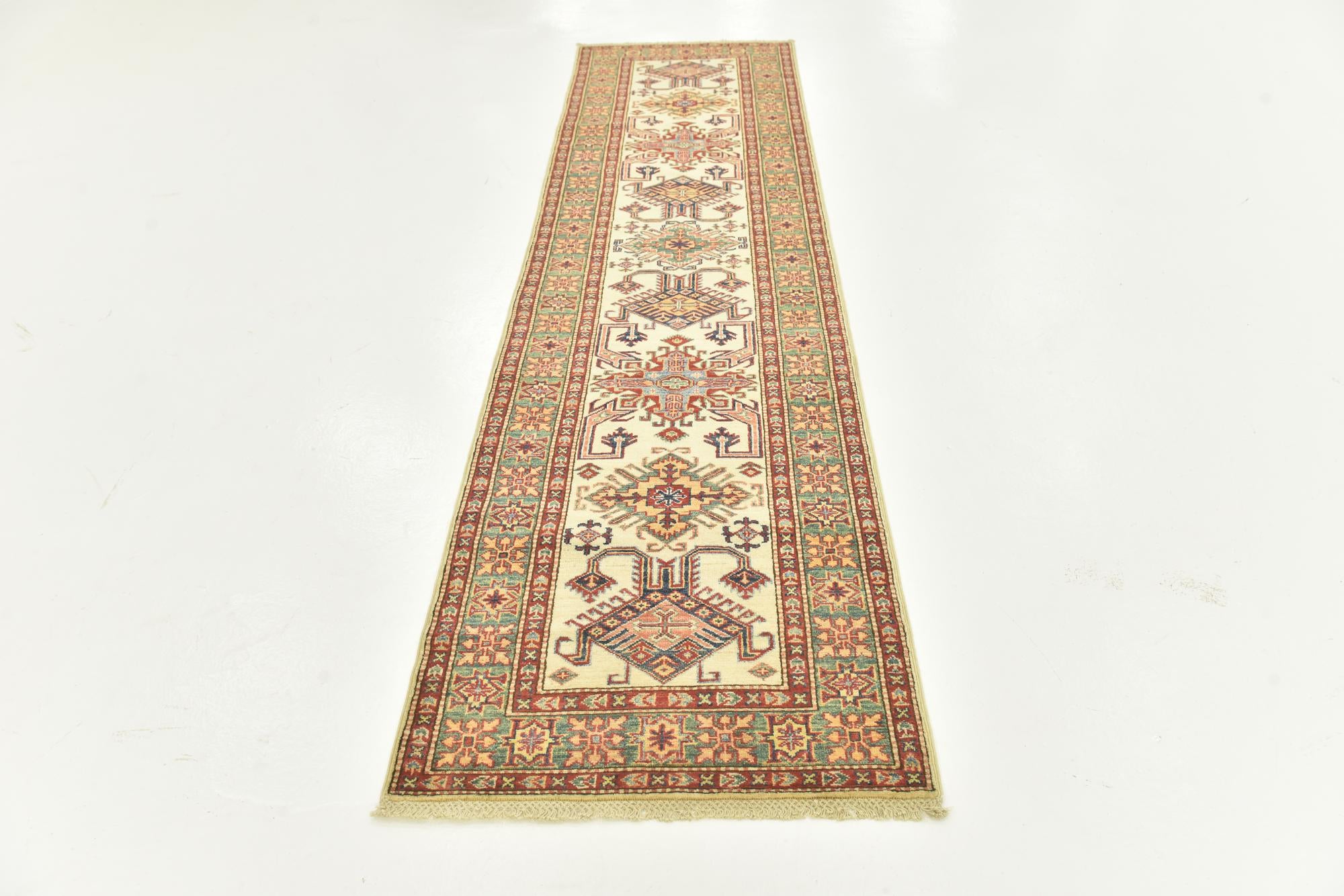 2' 7 x 9' 9 Hand Knotted Kazak Oriental Runner Rug