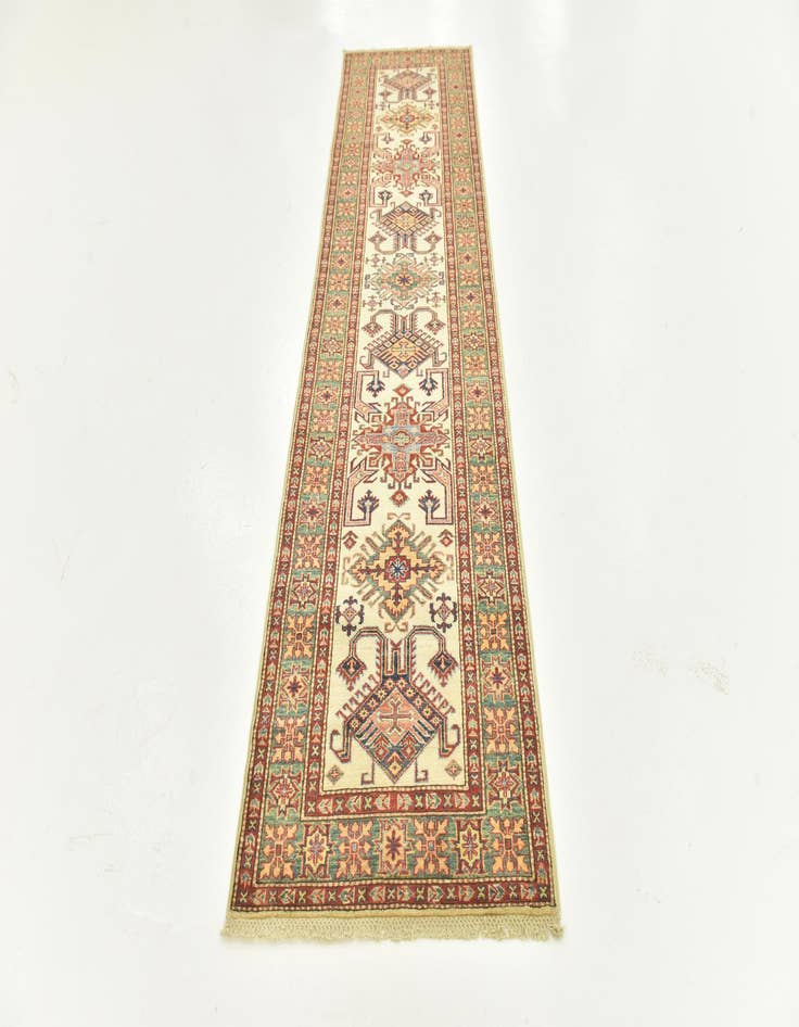 Detail image of 2' 7 x 9' 9 Hand Knotted Kazak Oriental Runner Rug