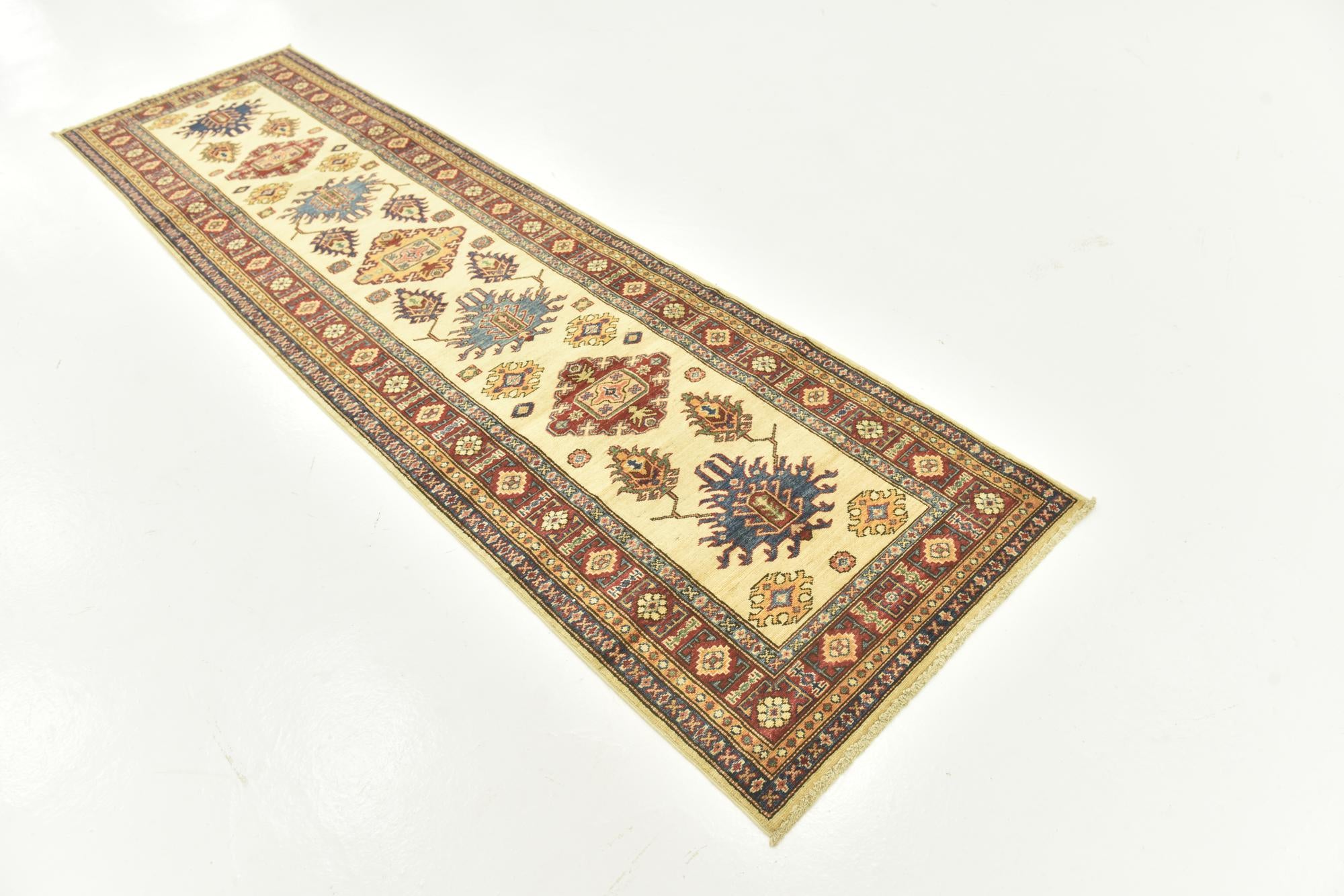 2' 8 x 9' 8 Hand Knotted Kazak Oriental Runner Rug