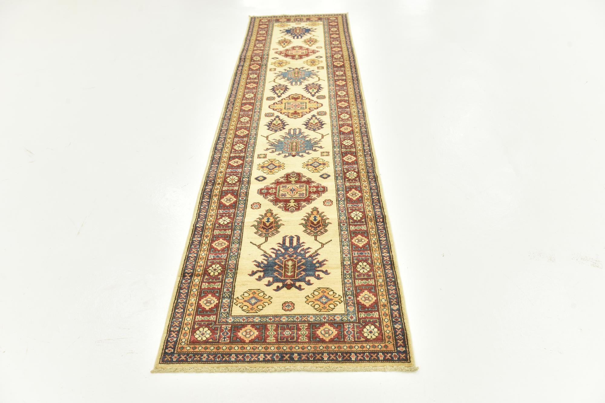 2' 8 x 9' 8 Hand Knotted Kazak Oriental Runner Rug