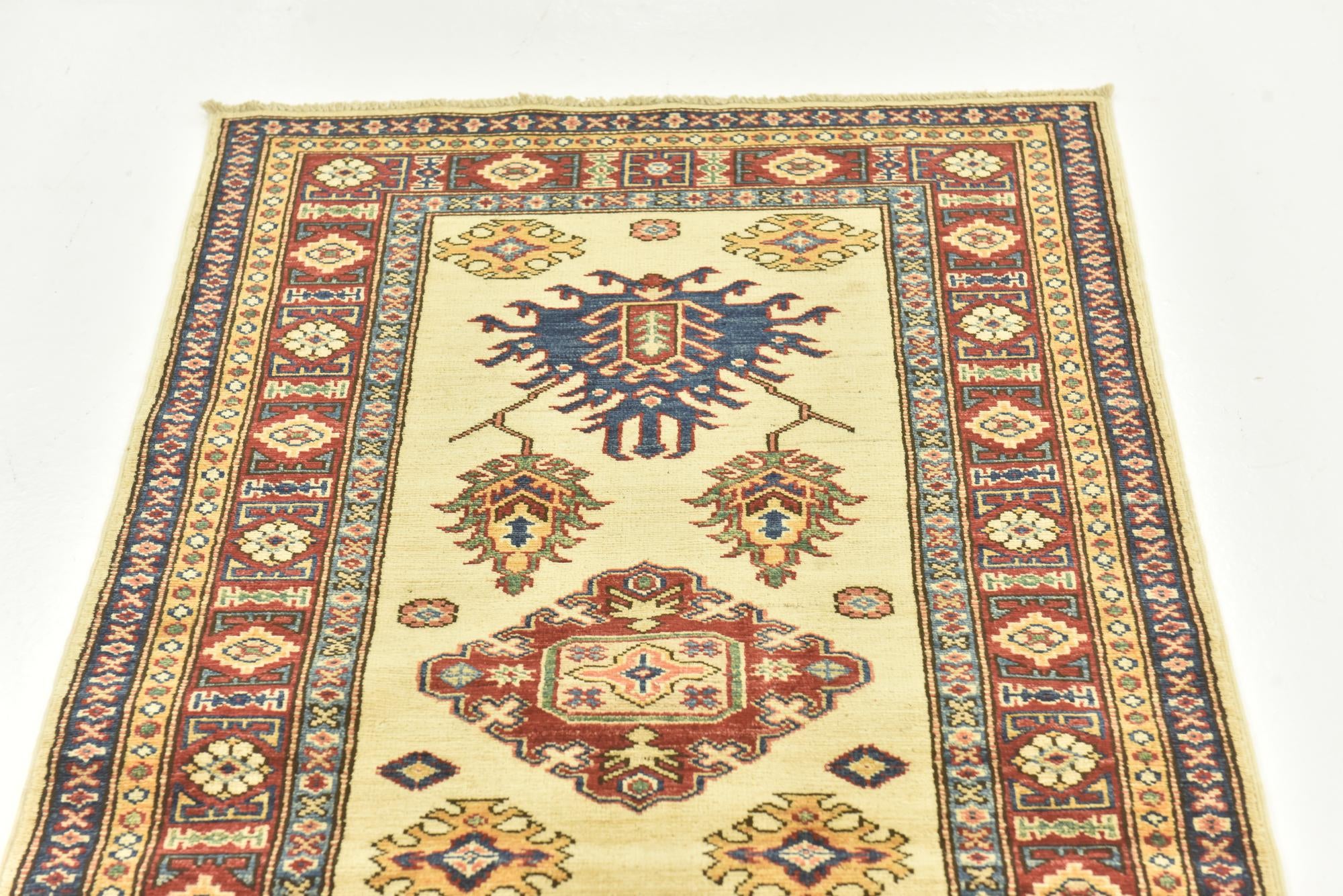 2' 8 x 9' 8 Hand Knotted Kazak Oriental Runner Rug